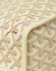 Goyardine Sand Ltd. Ed. Reversible Embroidered Seahorse Anjou PM Bag