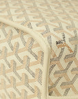 Goyardine Sand Ltd. Ed. Reversible Embroidered Seahorse Anjou PM Bag
