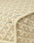 Goyardine Sand Ltd. Ed. Reversible Embroidered Seahorse Anjou PM Bag
