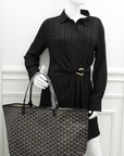 Goyard Black Goyardine Saint Louis GM Bag