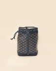 Goyard Navy Blue Goyardine Petit Flot Bucket Bag