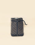 Goyard Navy Blue Goyardine Petit Flot Bucket Bag