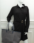 Goyard Navy Blue Goyardine Saint Louis PM Bag
