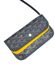 Goyard Navy Blue Goyardine Saint Louis PM Bag