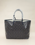 Goyard Navy Blue Goyardine Saint Louis PM Bag