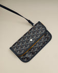 Goyard Navy Blue Goyardine Saint Louis PM Bag