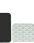 Goyard White Goyardine Matignon PM Zippy Wallet