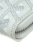 Goyard White Goyardine Matignon PM Zippy Wallet
