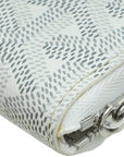 Goyard White Goyardine Matignon PM Zippy Wallet