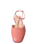 Gucci Peach Pink Double G T Strap Ankle Strap Flats 38