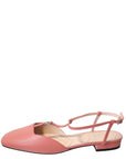 Gucci Peach Pink Double G T Strap Ankle Strap Flats 38