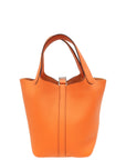 Hermes Orange Picotin Lock 18 Bag