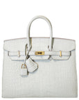 Hermes Beton Matte Alligator Mississippiensis Birkin 25 Sellier Bag