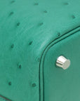 Hermes Vert Vertigo Ostrich Picotin Lock 18 Bag