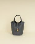 Hermes Gris Misty Picotin Lock 18 Bag-Hermes-THE CLOSET