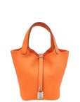 Hermes Orange Picotin Lock 18 Bag
