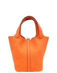 Hermes Orange Picotin Lock 18 Bag