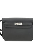 Hermes Noir Kelly Depeches 25 Pouch