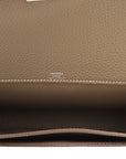 Hermes Etoupe Kelly Depeches 25 Pouch