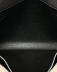 Hermes Noir Kelly Depeches 25 Pouch