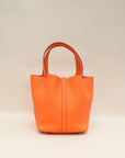 Hermes Orange Minium Picotin Lock 22 Bag