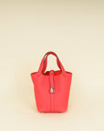 Hermes Rose Texas Picotin Lock 18 Bag