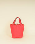 Hermes Rose Texas Picotin Lock 18 Bag