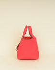 Hermes Rose Texas Picotin Lock 18 Bag