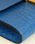 Hermes Bleu Zellige Matte Alligator Constance To Go Wallet