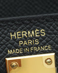Hermes Noir Sellier Kelly 25 Bag