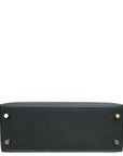 Hermes Noir Sellier Kelly 25 Bag
