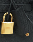 Hermes Noir Sellier Kelly 25 Bag