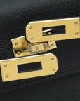 Hermes Noir Sellier Kelly 25 Bag