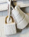 Hermes Beton Matte Alligator Mississippiensis Birkin 25 Sellier Bag