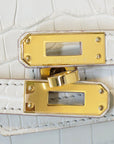Hermes Beton Matte Alligator Mississippiensis Birkin 25 Sellier Bag