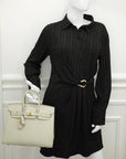 Hermes Beton Matte Alligator Mississippiensis Birkin 25 Sellier Bag