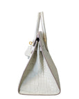 Hermes Beton Matte Alligator Mississippiensis Birkin 25 Sellier Bag