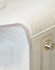 Hermes Beton Matte Alligator Mississippiensis Birkin 25 Sellier Bag