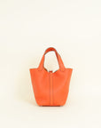 Hermes Orange Poppy Picotin Lock 18 Bag