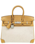 Hermes Bicolor Toile H Swift Birkin 25 Bag
