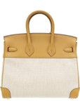 Hermes Bicolor Toile H Swift Birkin 25 Bag
