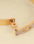 Hermes 18K Rose Gold 61 Diamond Kelly Bracelet