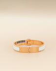 Hermes Blanc Enamel Hinged Bracelet