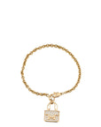 Hermes 18K Rose Gold Diamond Amulettes Constance Pendant Bracelet
