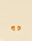 Hermes Orange Mini Pop H Earrings