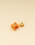Hermes Orange Mini Pop H Earrings