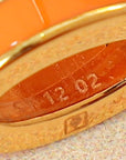 Hermes Orange Mini Pop H Earrings