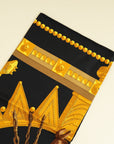 Hermes Noir Multicolor Cuillers D'afrique Silk Scarf 90