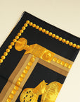 Hermes Noir Multicolor Cuillers D'afrique Silk Scarf 90