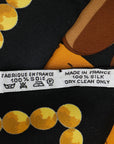Hermes Noir Multicolor Cuillers D'afrique Silk Scarf 90